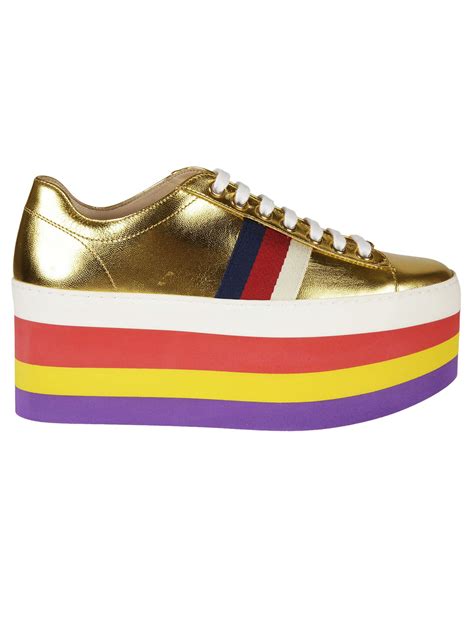 gucci platform sneakers with jewels|gucci platform sneakers sale.